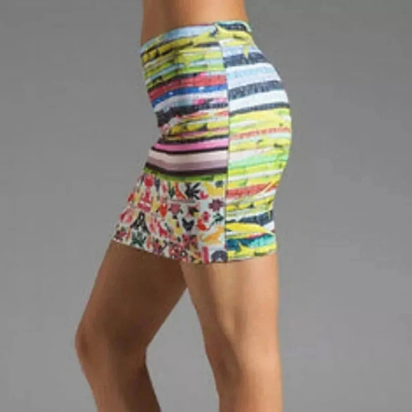 Clover Canyon Vintage Surf Shack Neoprene Bodycon Fitted Mini Skirt Size XS - Picture 3 of 9